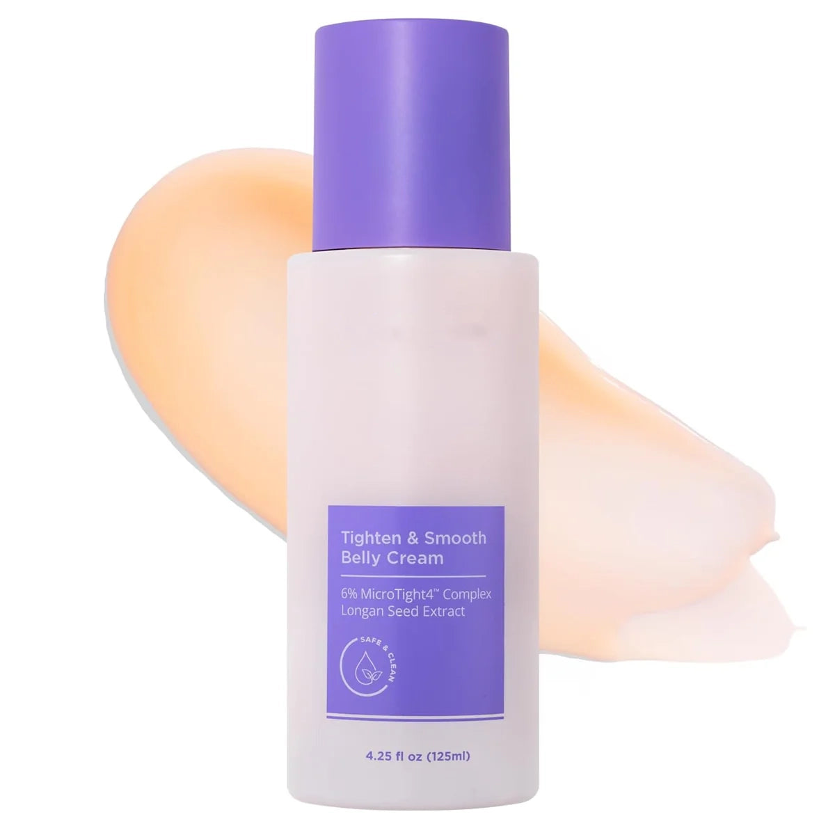 Tighten & Smooth Belly Cream - Clinically Tested with MicroTight4 Complex to Reduce the Appearance of Cellulite & Stretch Marks - Quick Absorbing for Smoother, Firmer-Looking Skin, 4.25oz
