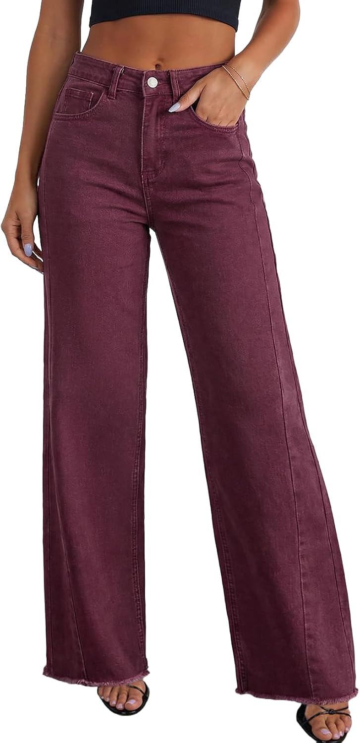 Women's Wide Leg Jeans High Waisted Stretchy