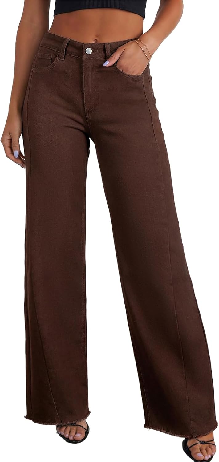 Women's Wide Leg Jeans High Waisted Stretchy