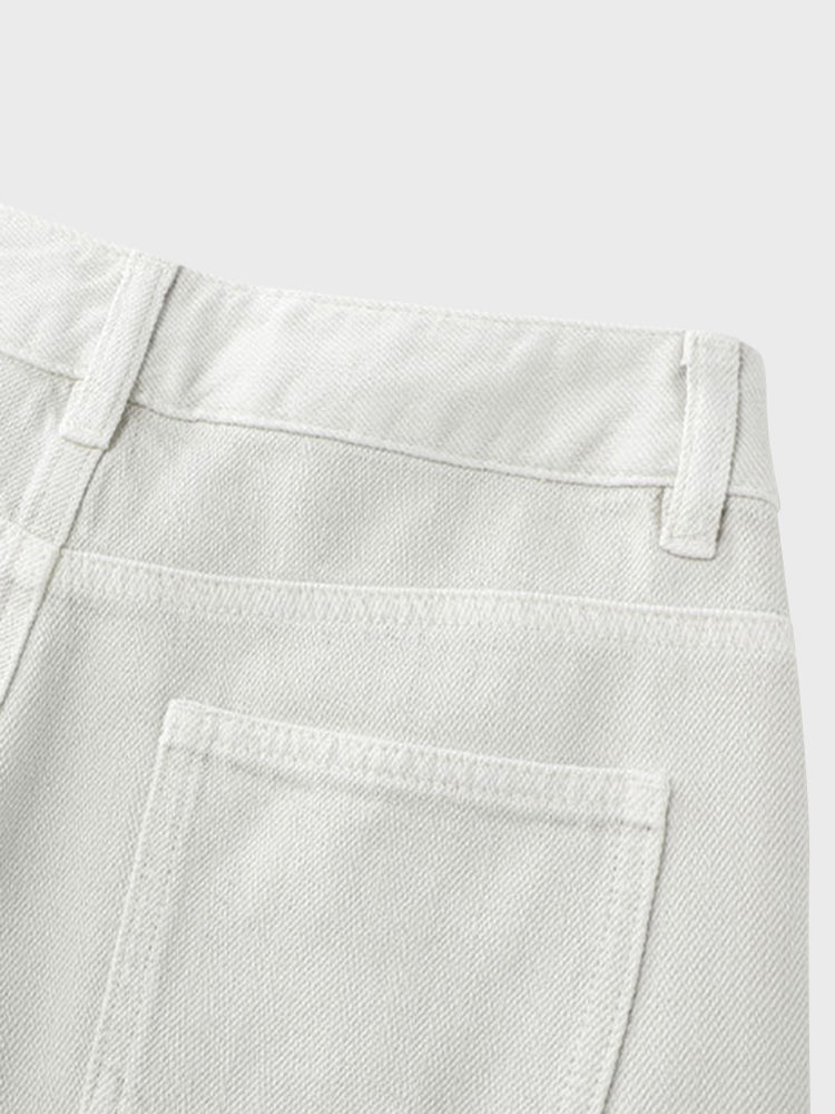 High Waist White Shorts