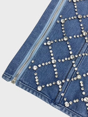 Beaded Denim Vest