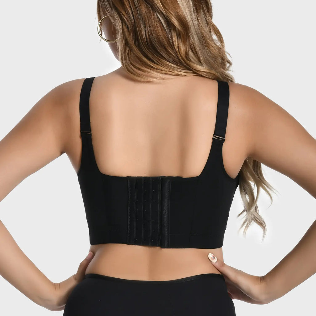 Rebleu Braless Deep V Bra with Wide Straps | Wireless Seamless Design for Supportive U-Back Comfort & Sexy Shape