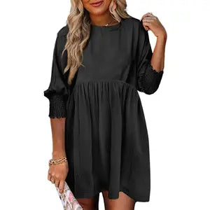 Dokotoo Women's Casual Loose Overalls Jumpsuits One Piece Long Sleeve Wide Leg Long Pant Rompers With Pockets