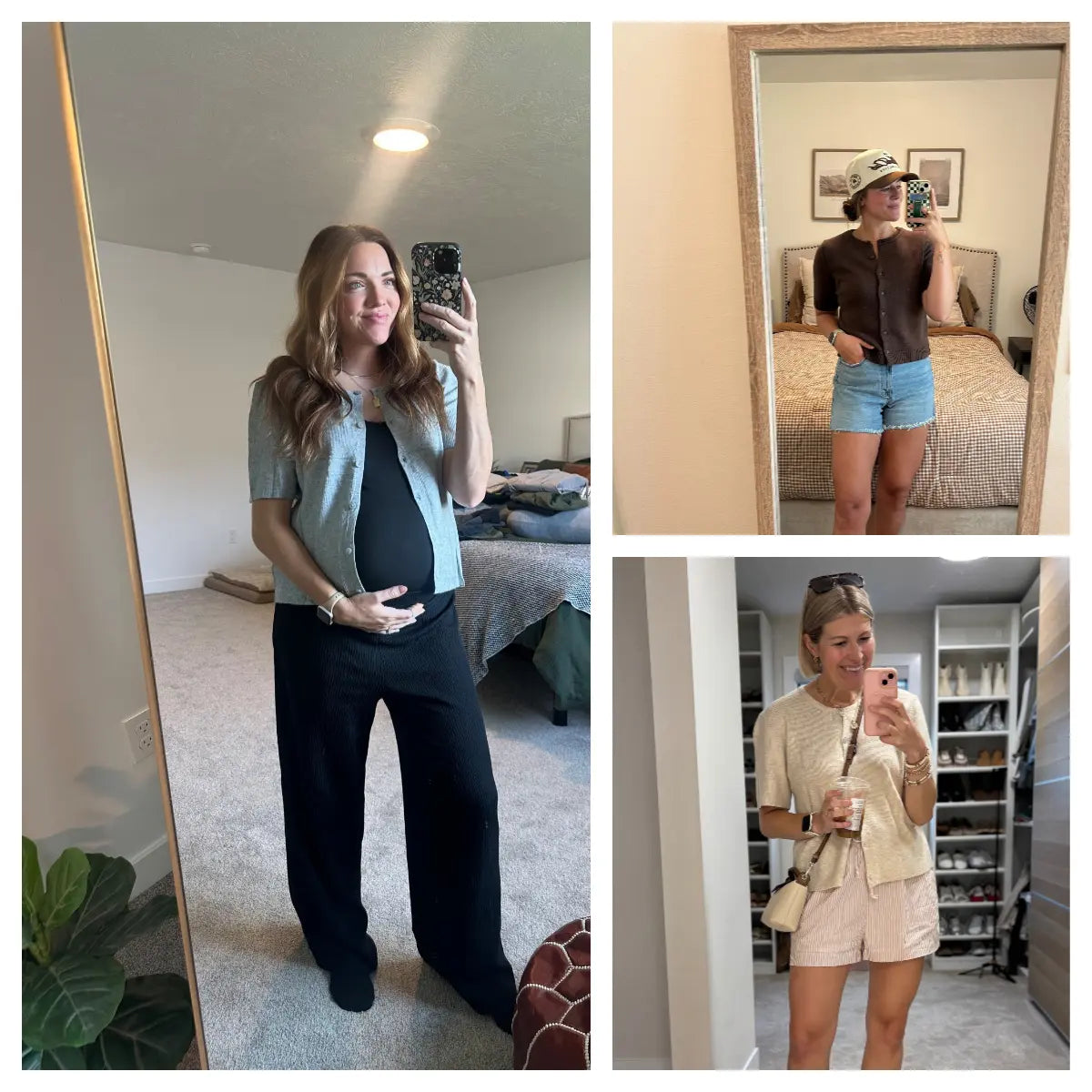 Tanming Women's Short Sleeve Cardigan Sweater - Crew Neck, Soft Ribbed Knitting Fabric, Button-Down, Fitted, Lightweight Breathable Clothes for Casual Office, Spring Summer Layering Cover Up (Women's Tops) #SpringStatements,summerwins