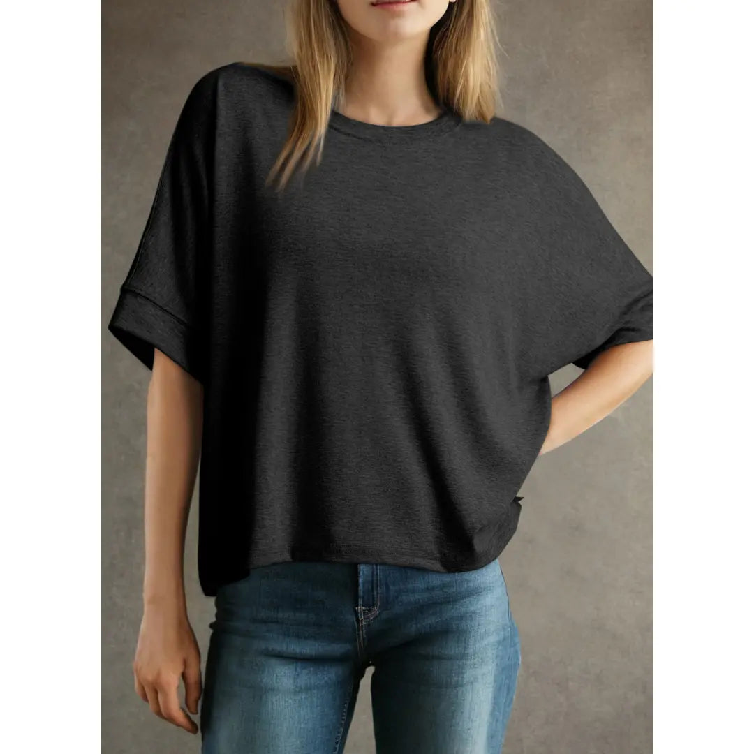 Dokotoo Women's Tops for Women 2026 Loose Oversized Basic Tee Comfortable Soft Fabric Flattering Fit - Womenswear