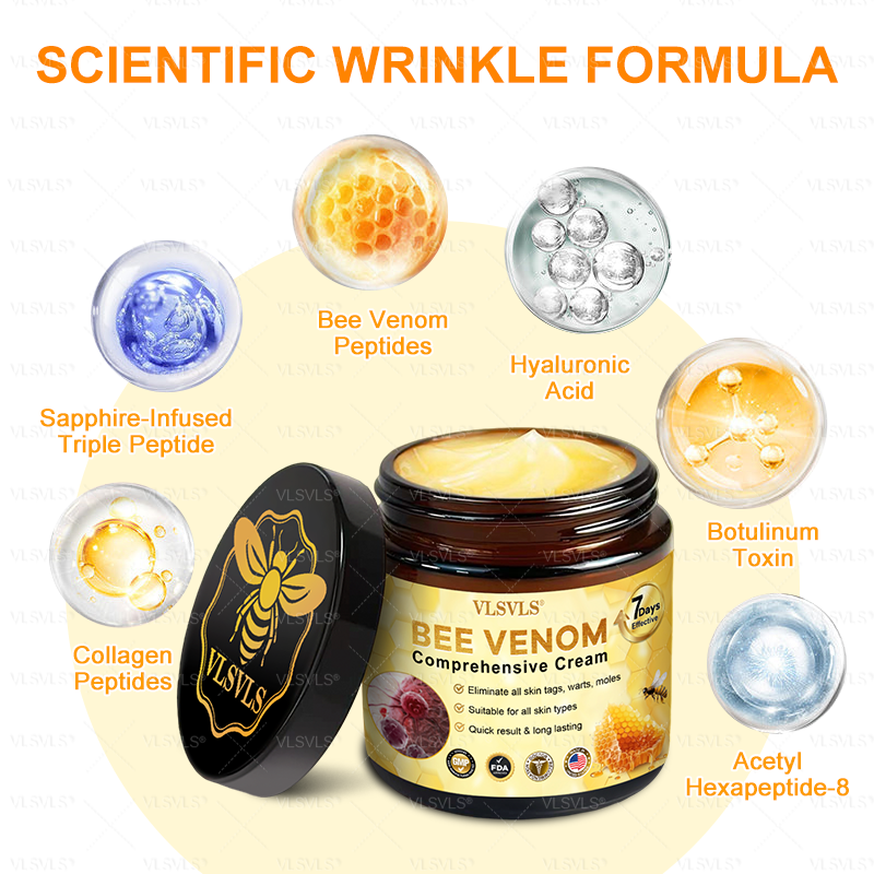 Made and Shipped from USA  🎉🎉 Bee Venom Comprehensive Cream  LAST DAY 80% OFF(Sagging Skin, Fine Lines, Loss of Firmness, Flat Bust, Drooping Hips, and More)