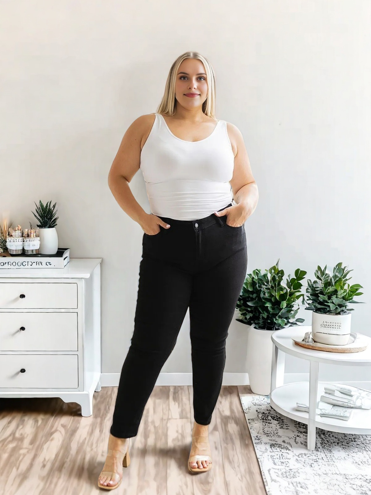 REBLEU Tummy Control Butt Lifting Jeans