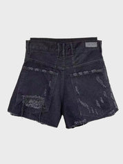 Dual Waist Denim Shorts