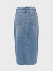 Cross-Border High Waist A-Line Denim Skirt