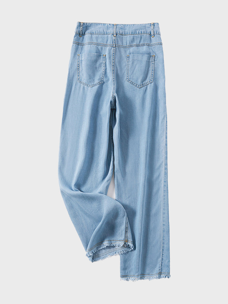 Pantalon Tencel délavé au sable