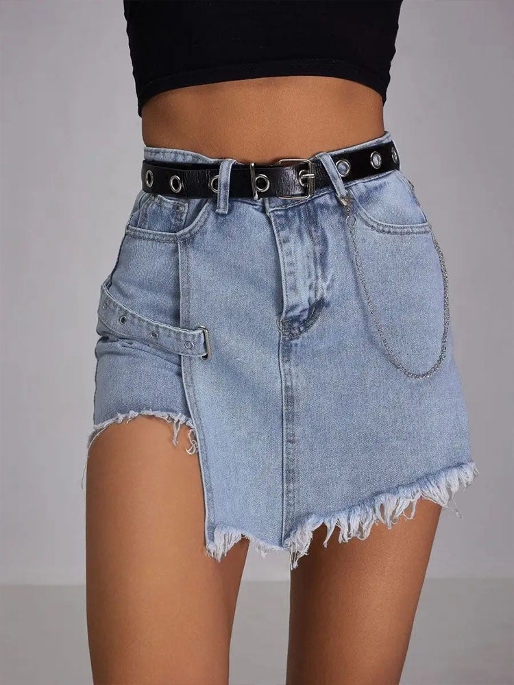 High Waist Denim Skirt