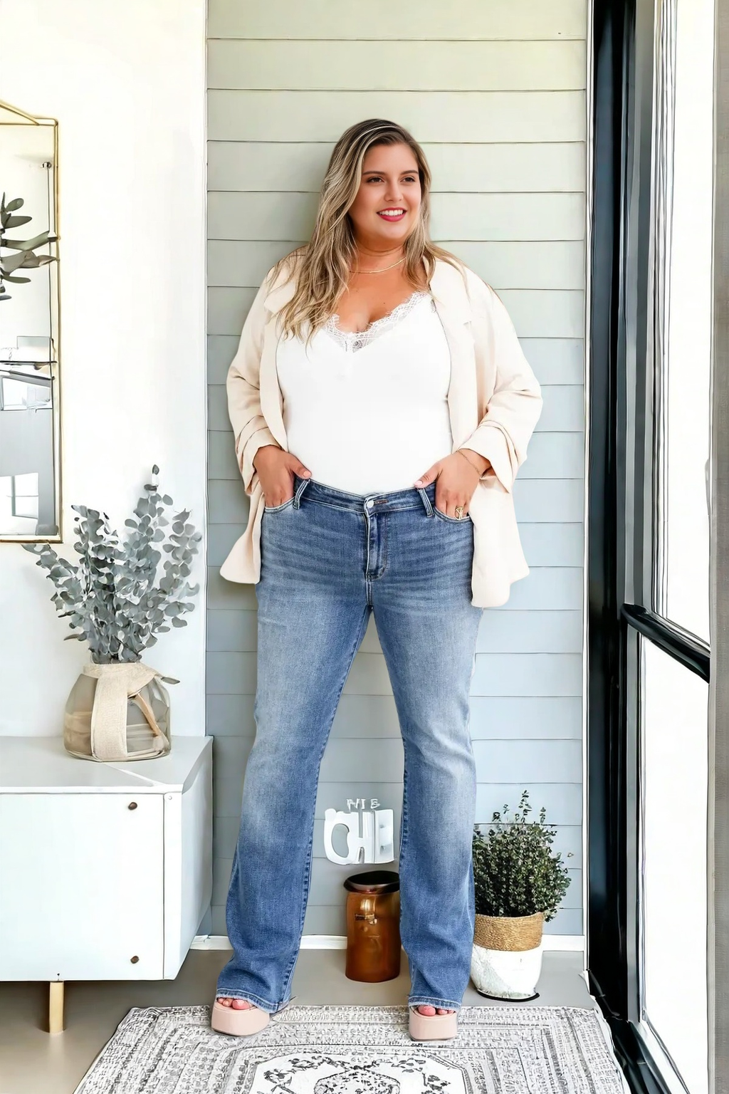 REBLEU Holy Grail Tummy Control Bootcut Jeans