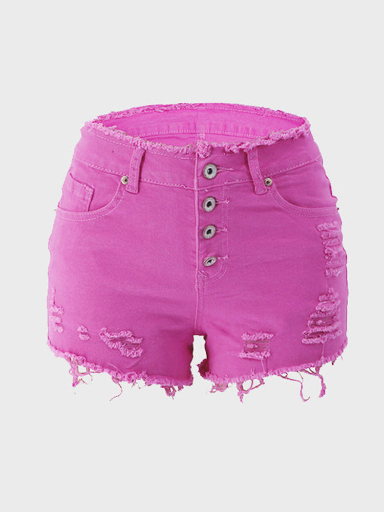 Retro Riviera Denim Shorts