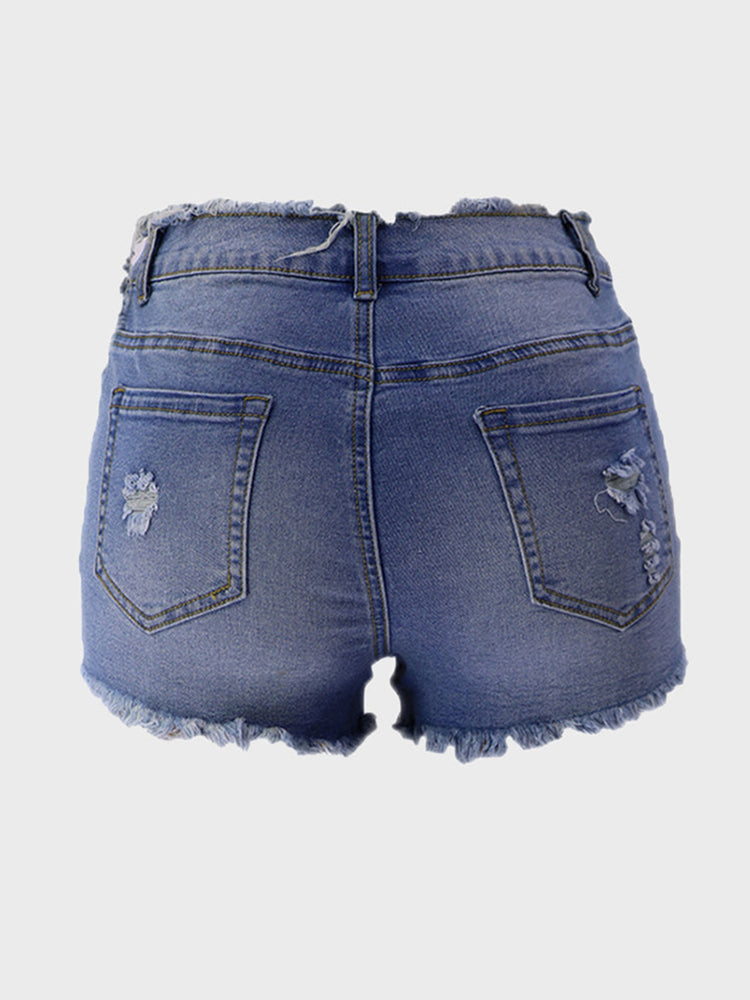 Retro Riviera Denim Shorts