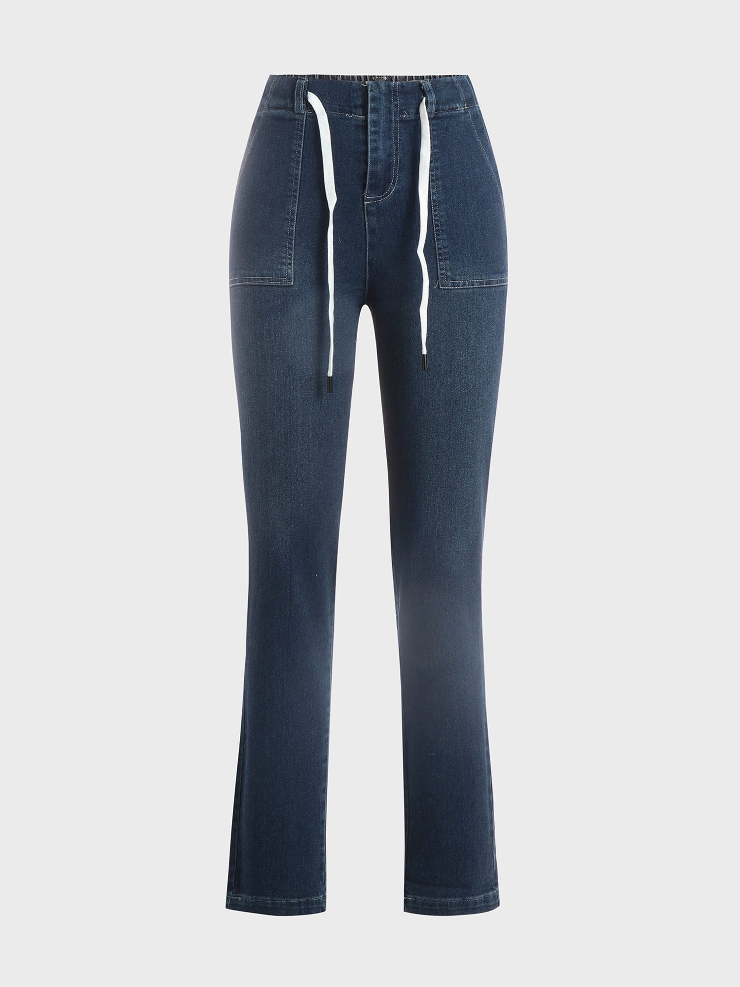 Stretchy Pull On Denim Joggers