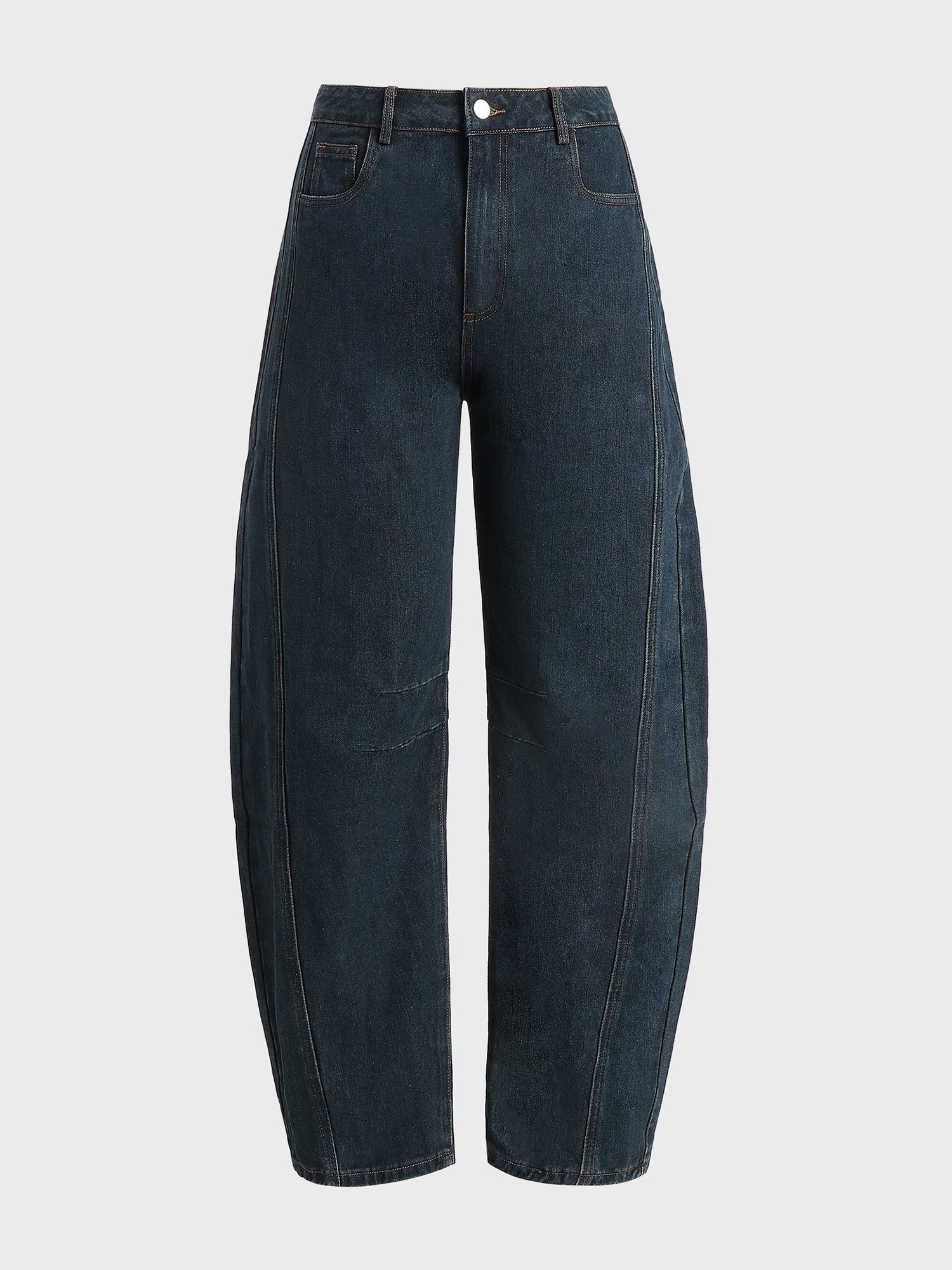 Mid-Rise Barrel Jeans