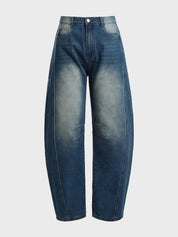 Mid-Rise Barrel Jeans