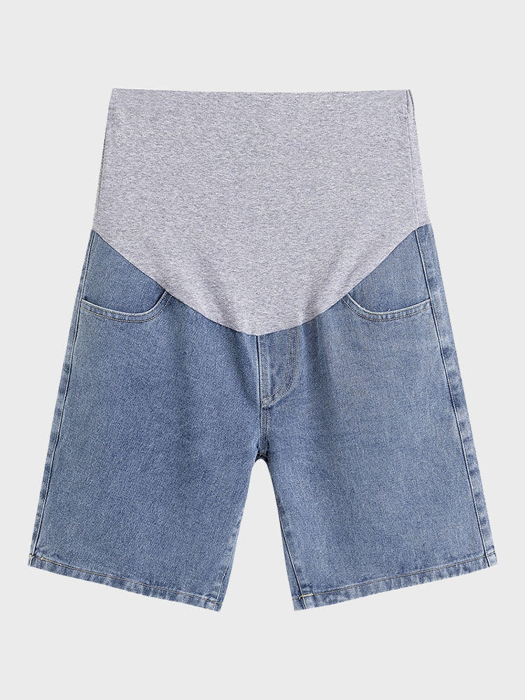 Maternity Summer Denim Shorts