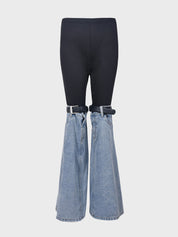 High Waist Flared Denim Pants