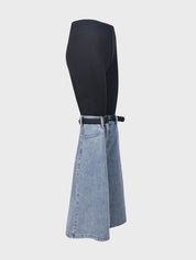 High Waist Flared Denim Pants