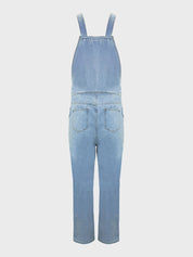 Euro-American Printed Denim Overalls