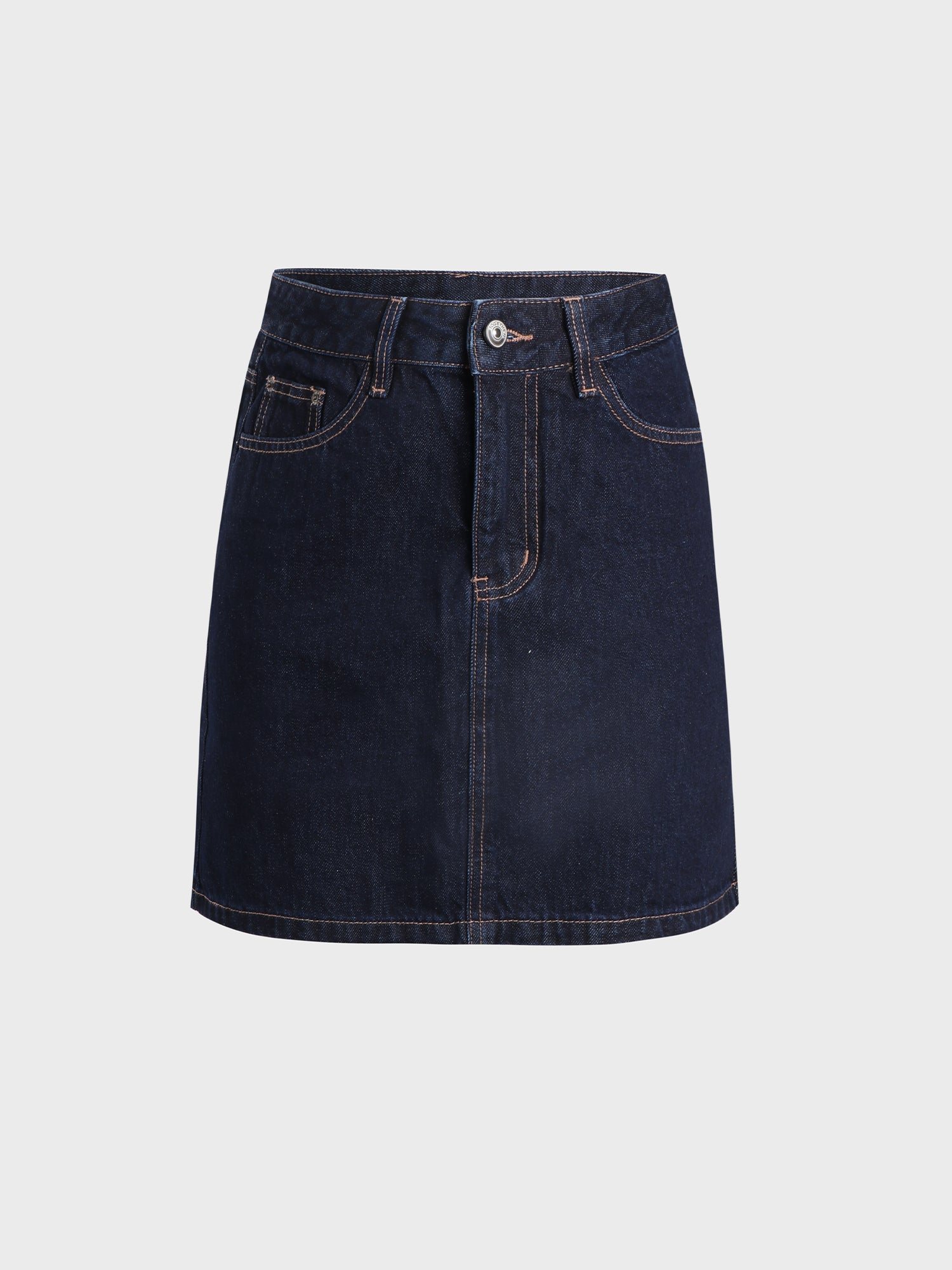 High-End Denim A-line Skirt