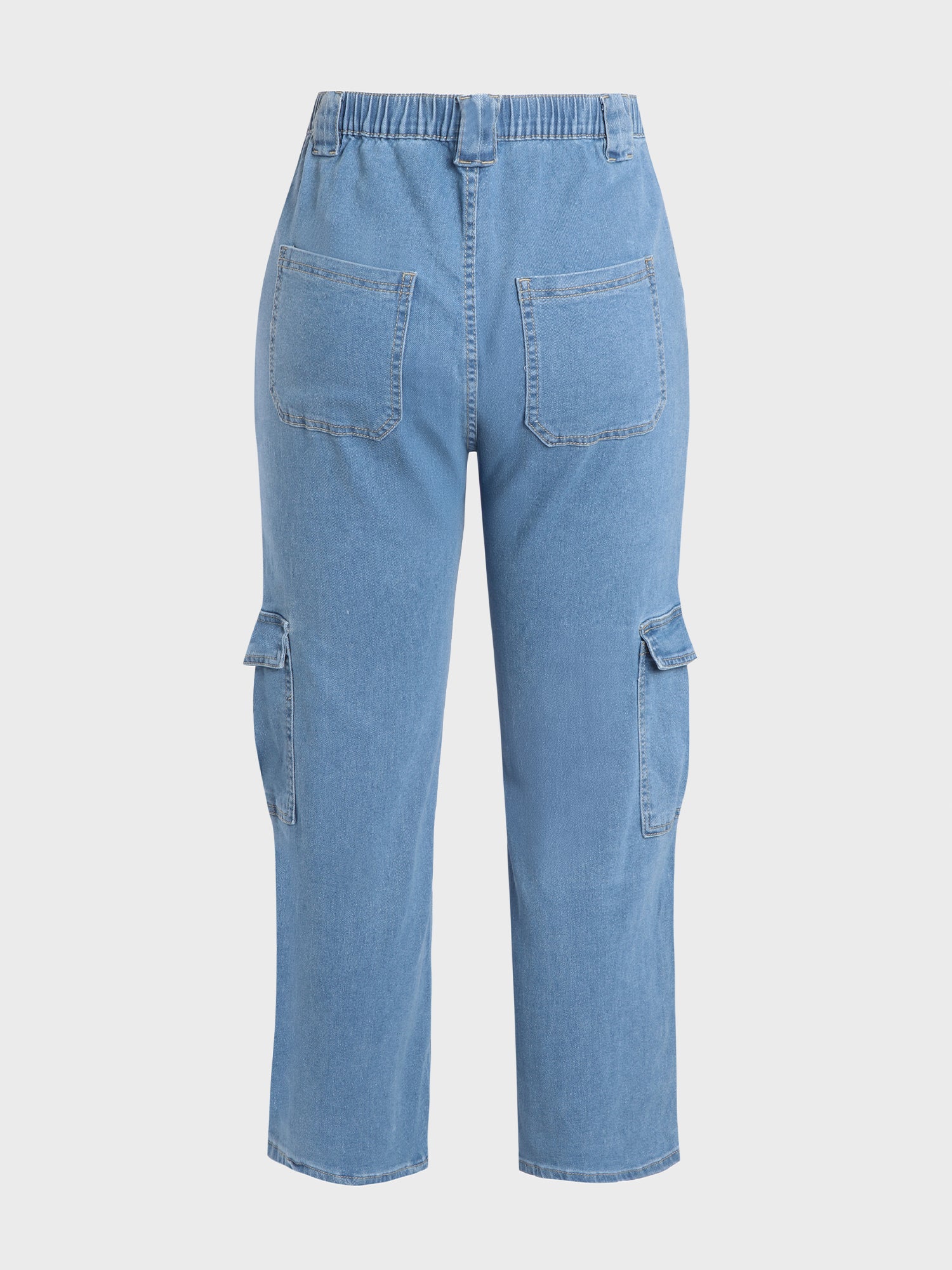 Big Size Stretch Denim Utility Pants