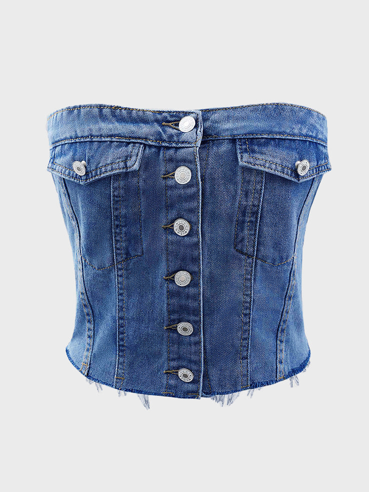 Corset Denim Top