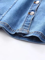 Retro SlimButton Denim Dress