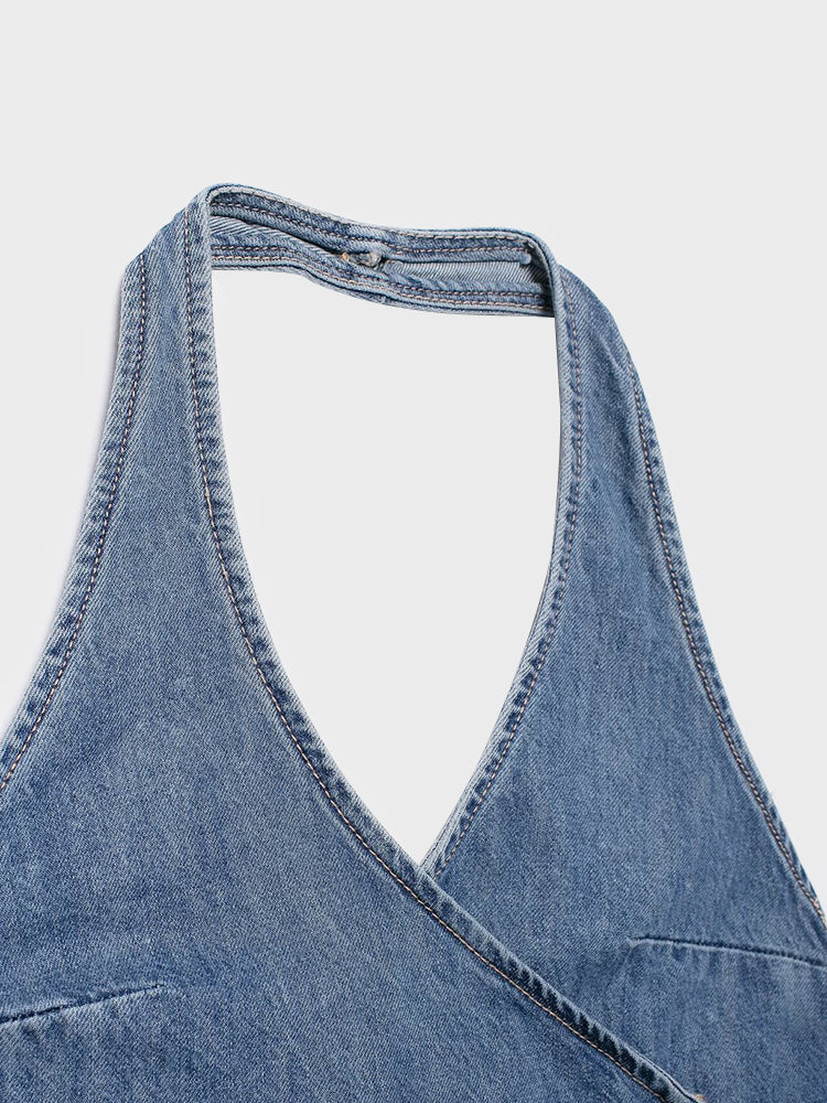 Denim Halter Camisole