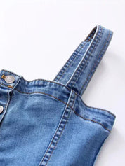 Retro SlimButton Denim Dress