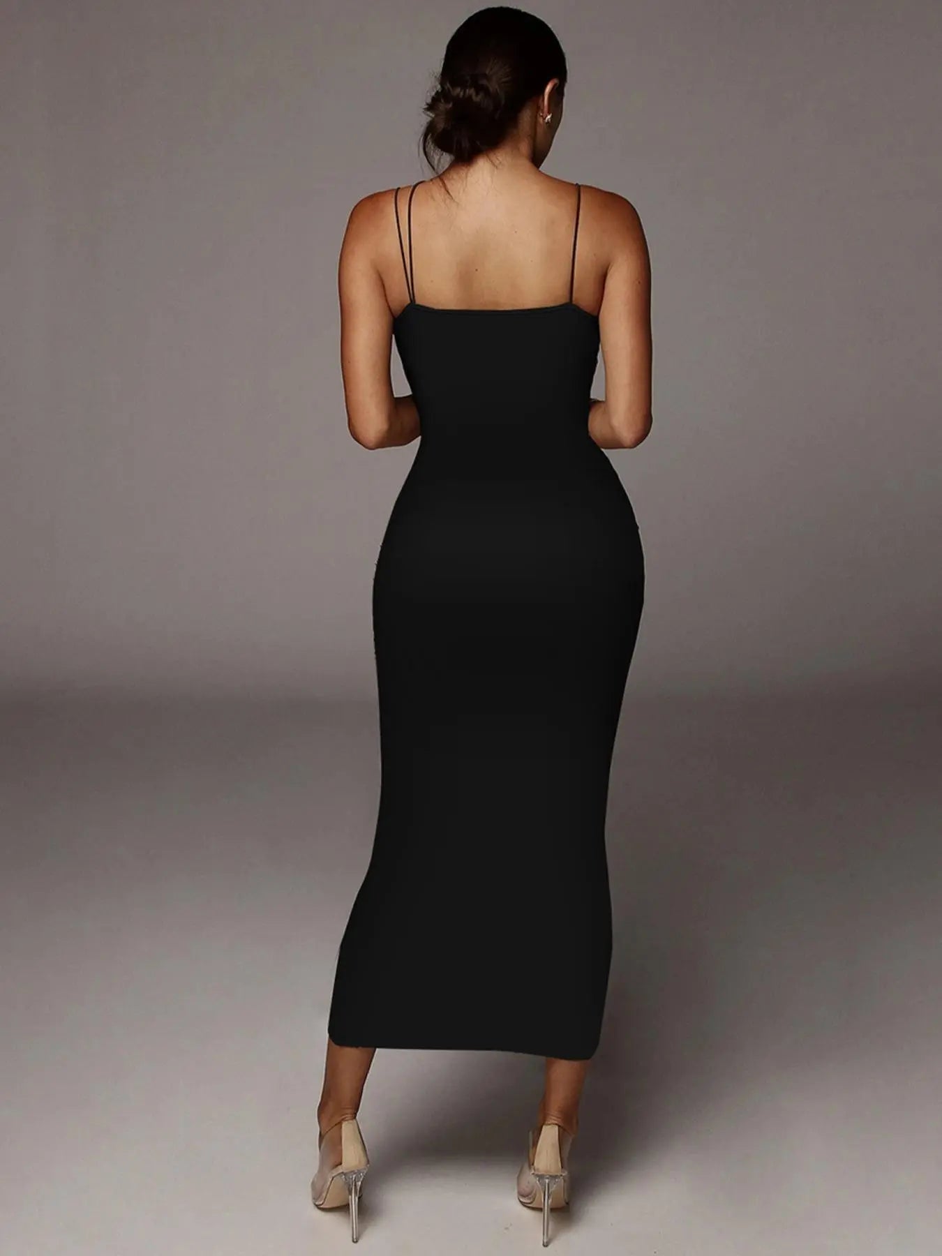 Women's All Over Leopard Print Asymmetrical Cami Dress, Elegant Sleeveless Spaghetti Strap Bodycon Dress for Party Club Night Out, Fashion Chic Sundress, Ladies Summer Clothes, Midi Dress, Womenswear (Light&thin fabic）