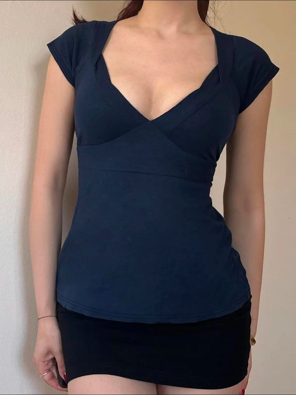Women's Plain Basic Tee, Casual Short-Sleeve T-Shirt, Ladies' Summer Clothes for Daily Wear, Casual Chic Top, Top