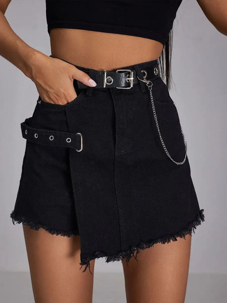 High Waist Denim Skirt