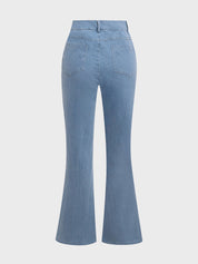 Summer Ultra High Rise Stretch Flare Jeans