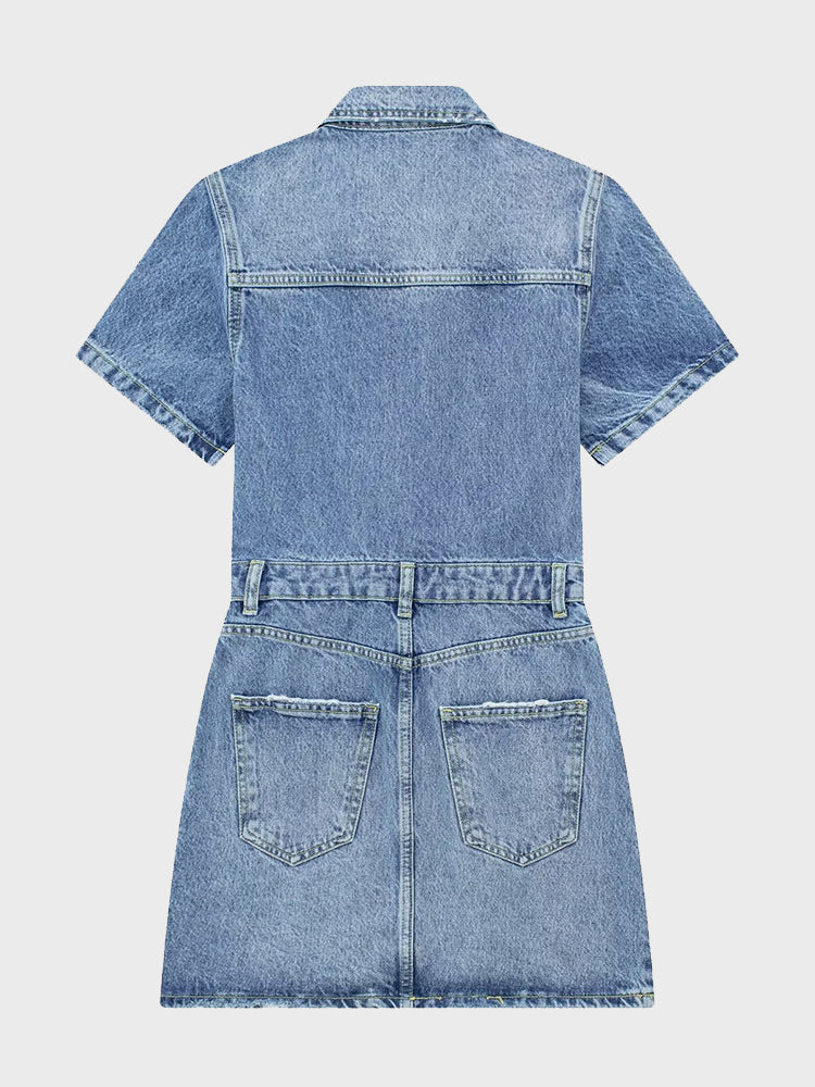 Retro Fit Denim Dress