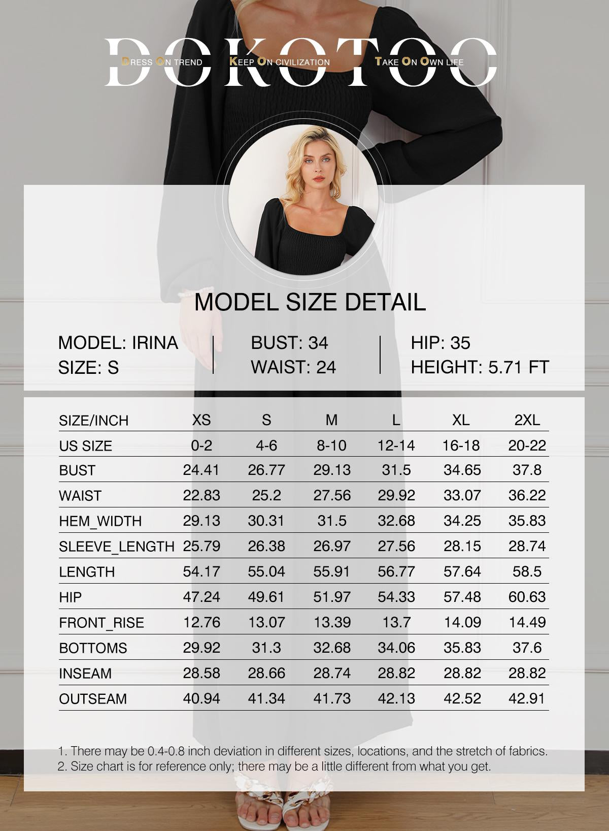 Dokotoo Women's Casual Loose Overalls Jumpsuits One Piece Long Sleeve Wide Leg Long Pant Rompers With Pockets