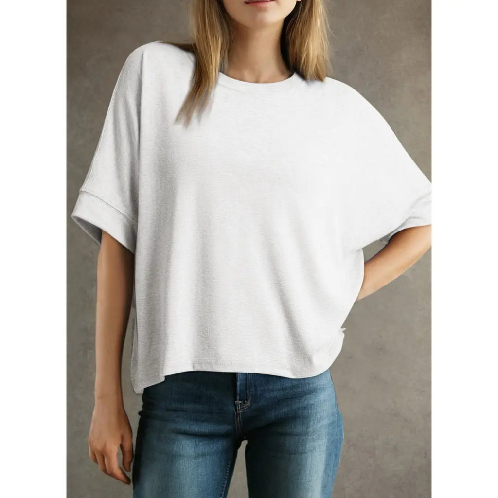 Dokotoo Women's Tops for Women 2026 Loose Oversized Basic Tee Comfortable Soft Fabric Flattering Fit - Womenswear