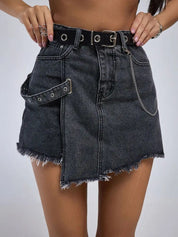 High Waist Denim Skirt