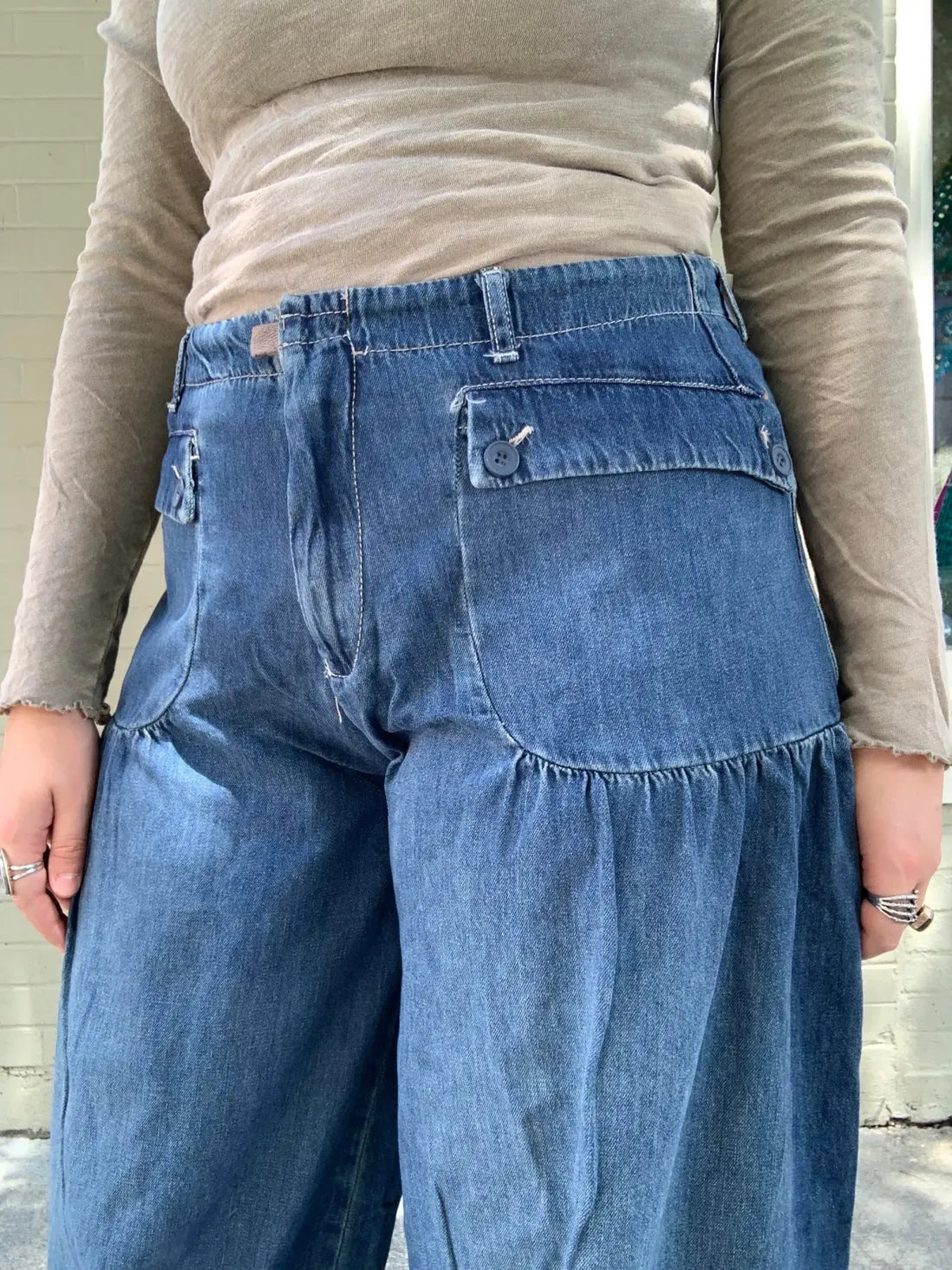 2026 New In Lotus Tube Jeans