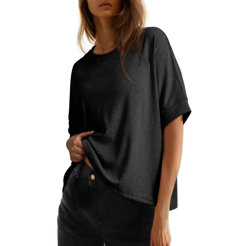 Dokotoo Women's Tops for Women 2026 Loose Oversized Basic Tee Comfortable Soft Fabric Flattering Fit - Womenswear