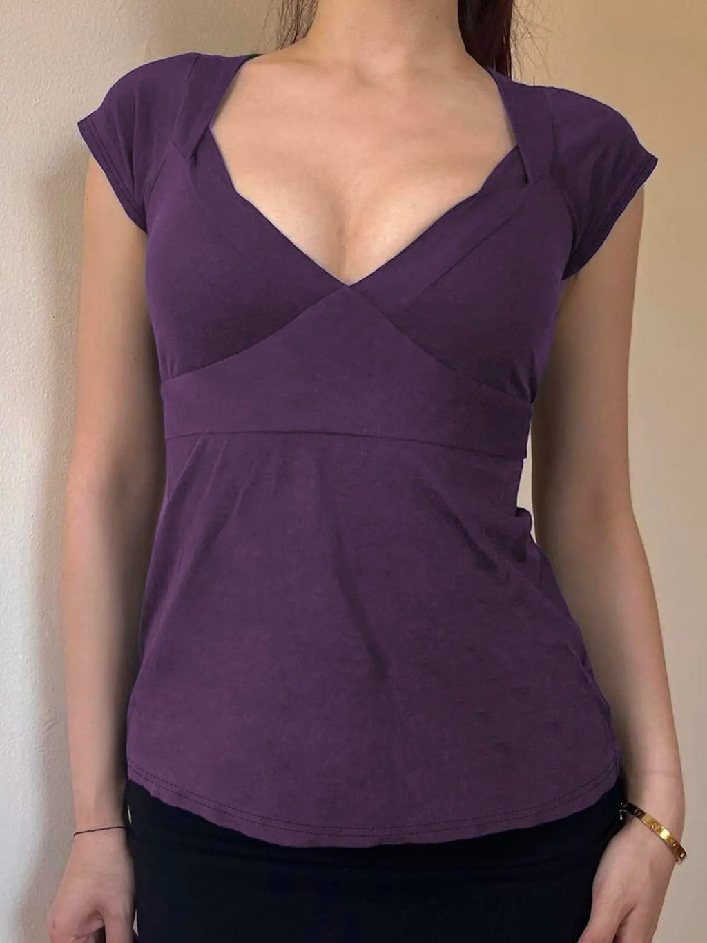 Women's Plain Basic Tee, Casual Short-Sleeve T-Shirt, Ladies' Summer Clothes for Daily Wear, Casual Chic Top, Top