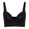 Rebleu Braless Deep V Bra with Wide Straps | Wireless Seamless Design for Supportive U-Back Comfort & Sexy Shape