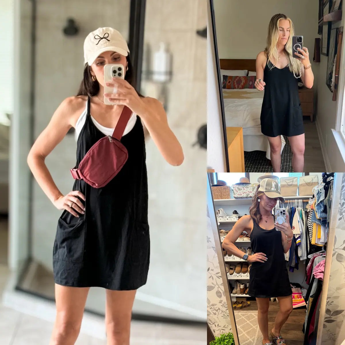 Tanming Women's Sleeveless Sports Romper Dress - Athletic V-Neck Spaghetti Strap Mini Sundress with Built-in Shorts, Pockets, Sporty Chic Design, Athleisure Women's Clothes for Summer, Spring Tennis,summerwins