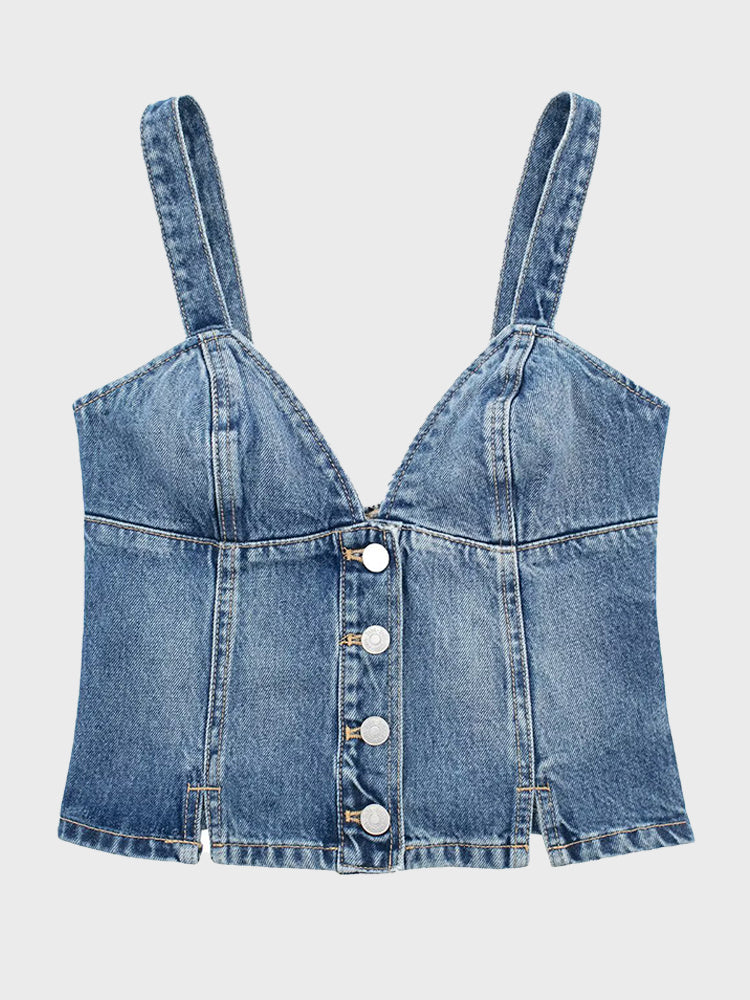 Sexy Denim Sling Top