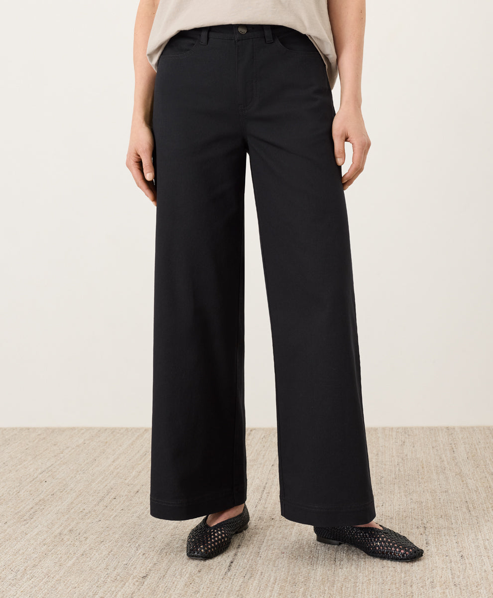 Women's Stretch Twill Wide Leg Pant