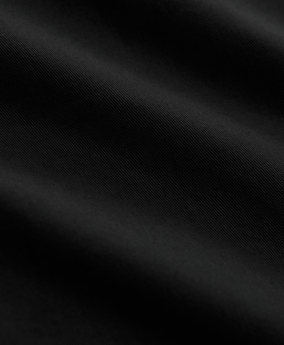 Stretch Twill Wide Leg Pant - Black